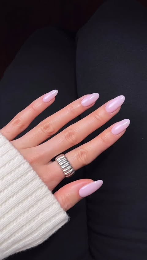 Instagram post by @nailsbyalsn for essie. Caption reads: [...] with this perfect pink nude shade from....