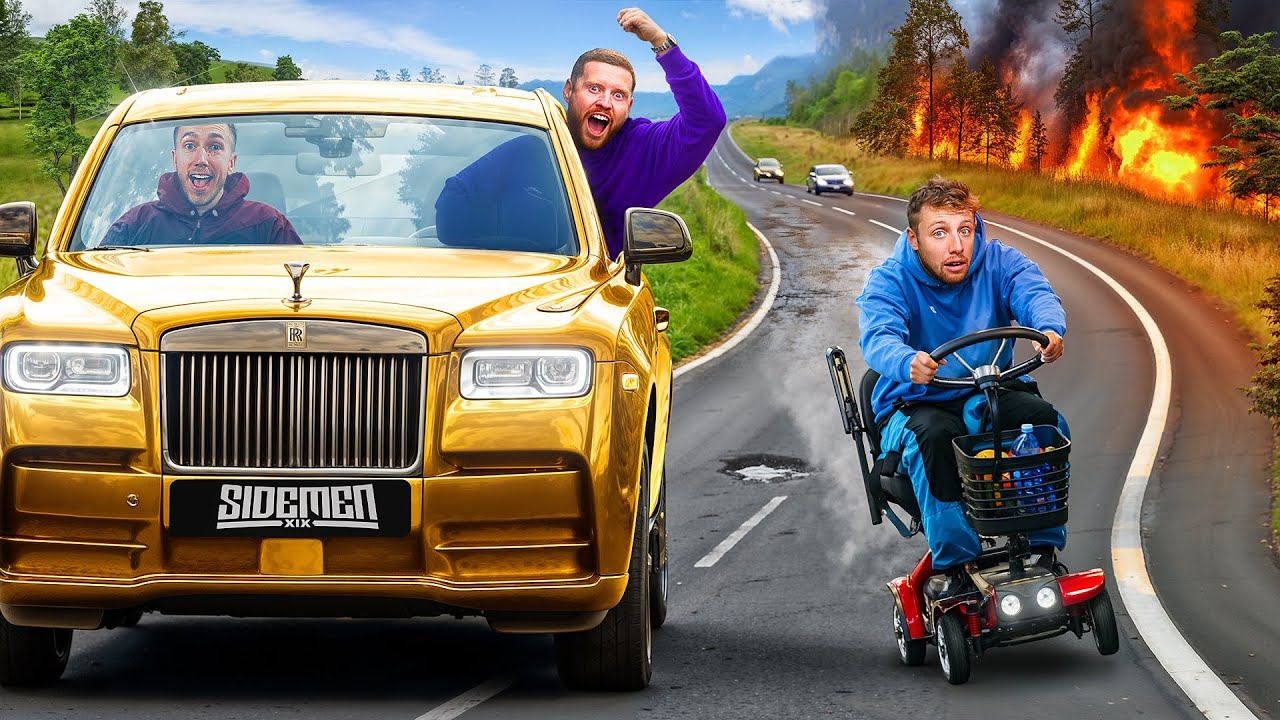 YouTube post by @Sidemen for XIX Vodka. Caption reads: SIDEMEN ROAD TRIP BUT EVERY HOUR THE CAR GETS....