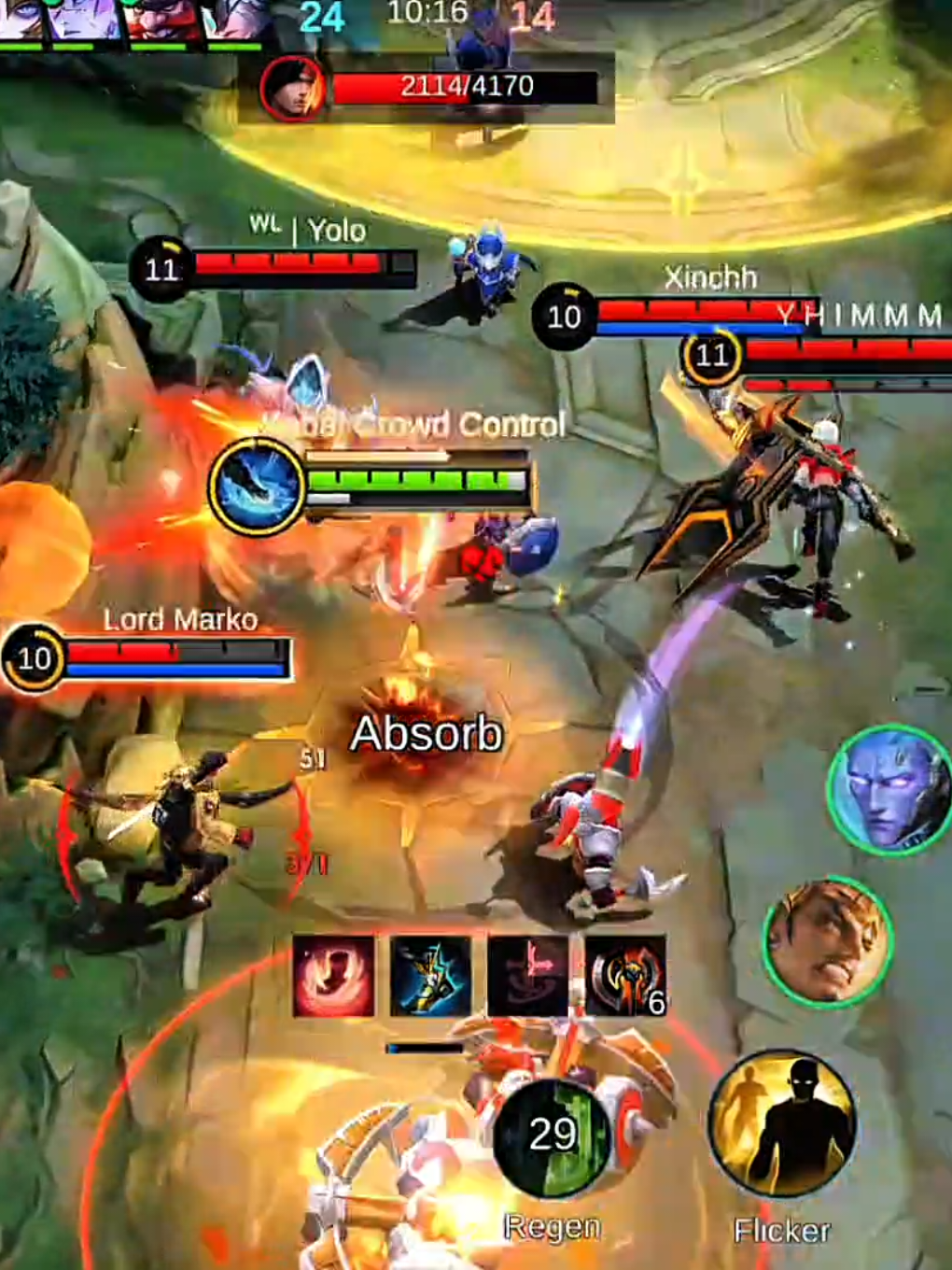 TikTok post by @lapuryu for Mobile Legends. Caption reads: Yang belakang jangan sampai lolos! 🫵🏼 #lapuryu....