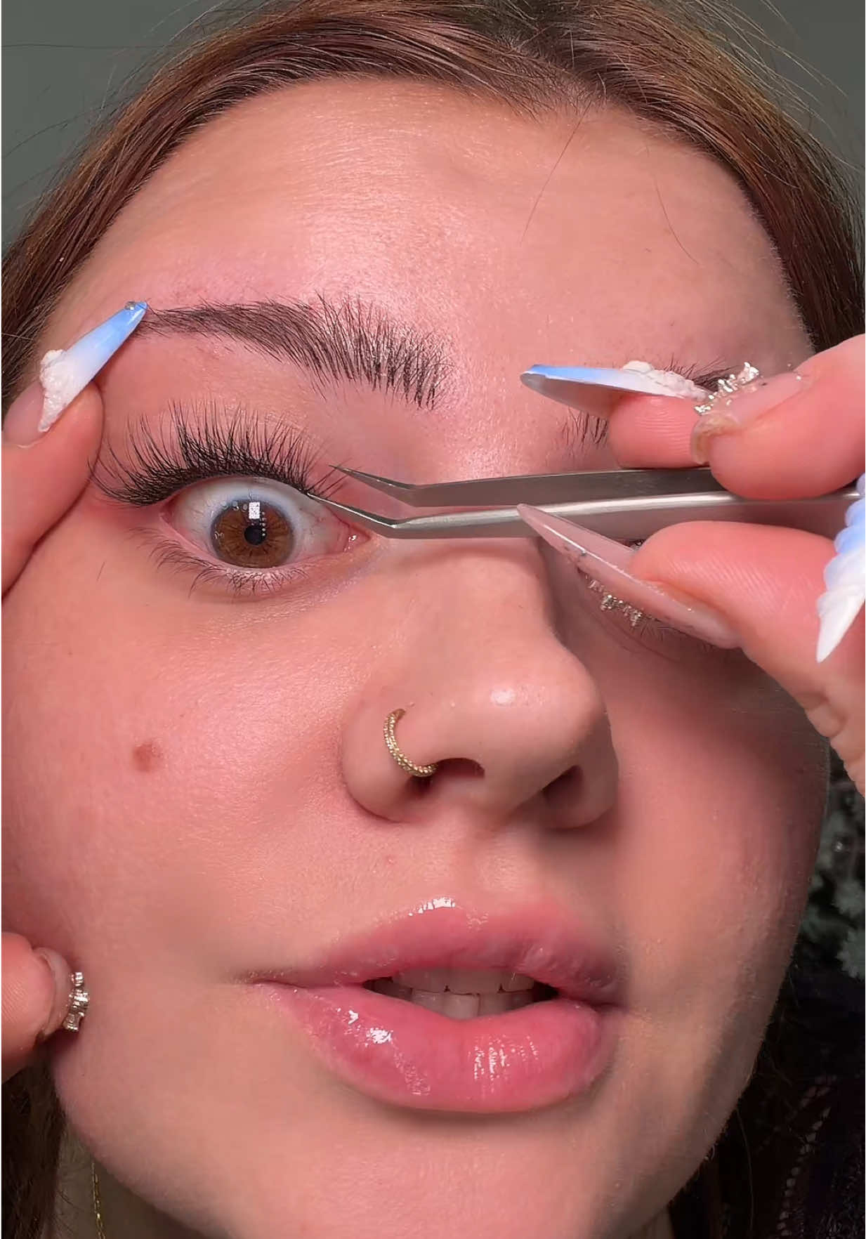 TikTok post by @kristidmytrenko for Eyeshine Cosmetics. Caption reads: [...] fast to apply it’s crazy! 😮‍💨 @Eyeshine....