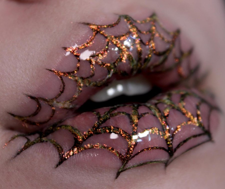 Instagram post by @sassyfairie for OFRA Cosmetics. Caption reads: 🕸️🕷️🕸️🕷️🕸️
.
the concept of my last look but....