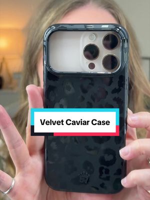 TikTok post by @thestylegalval for VELVET CAVIAR. Caption reads: Brand new case from @Velvet Caviar #phonecase....