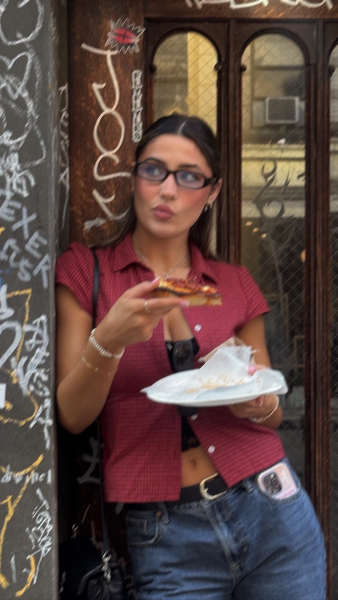 Instagram post by @marianna.rozmajzl for Sherri Hill. Caption reads: Are these clothes ok?.