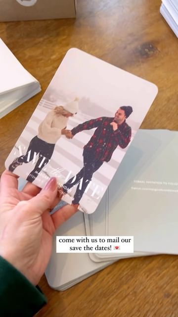 Instagram post by @sovigor for Zazzle. Caption reads: [...] these save the dates super easy with @zazzle....