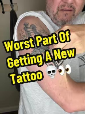 TikTok post by @kid.at.heart1973 for Mad Rabbit. Caption reads: [...] get another tattoo without using @Mad Rabbit....