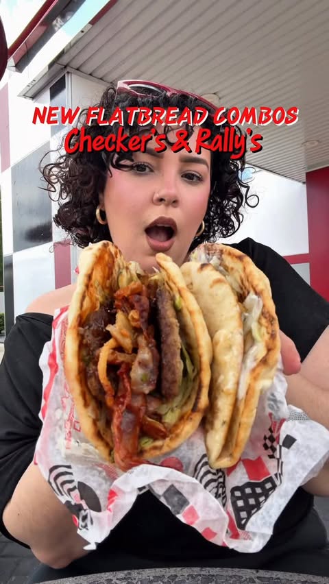 Instagram post by @beercutieandfoodie for Checkers & Rally’s. Caption reads: [...] food combo obsession to try 👀🔥....