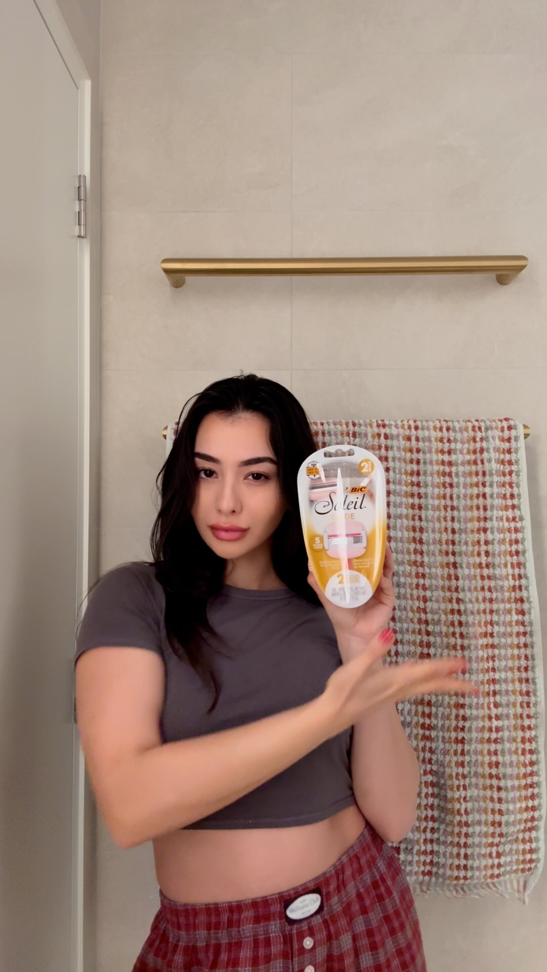 Instagram post by @duashkara for BIC. Caption reads: [...] tornado kick into an outfit 🫠 #ad 

The BIC....