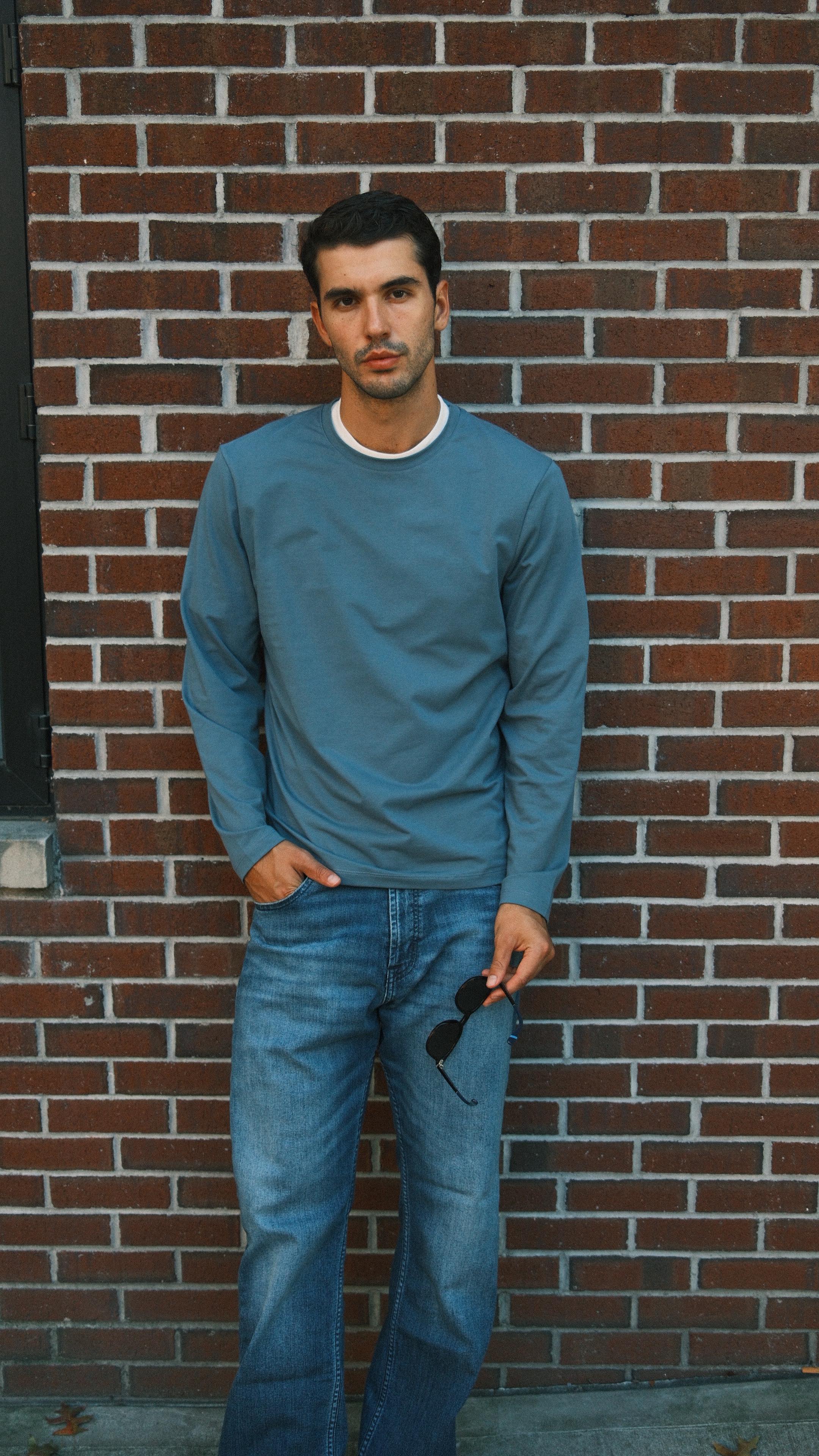 Instagram post by @denirradoncic for 7 FOR ALL MANKIND. Caption reads: [...] lightest denim yet - found in the....