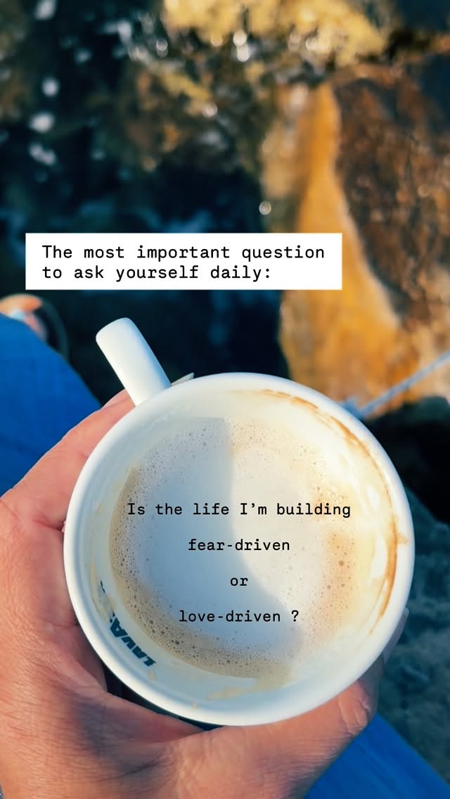 Instagram post by @mymentalhealthspace for Lavazza. Caption reads: Is the life you’re building
fear-driven or....