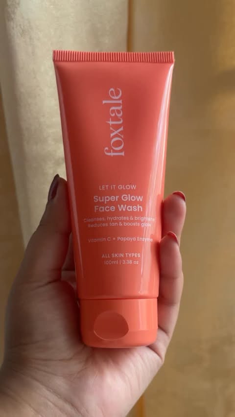 Instagram post by @ishlifee for Foxtale. Caption reads: Try the Super Glow Face Wash by @foxtaleskin #ad....