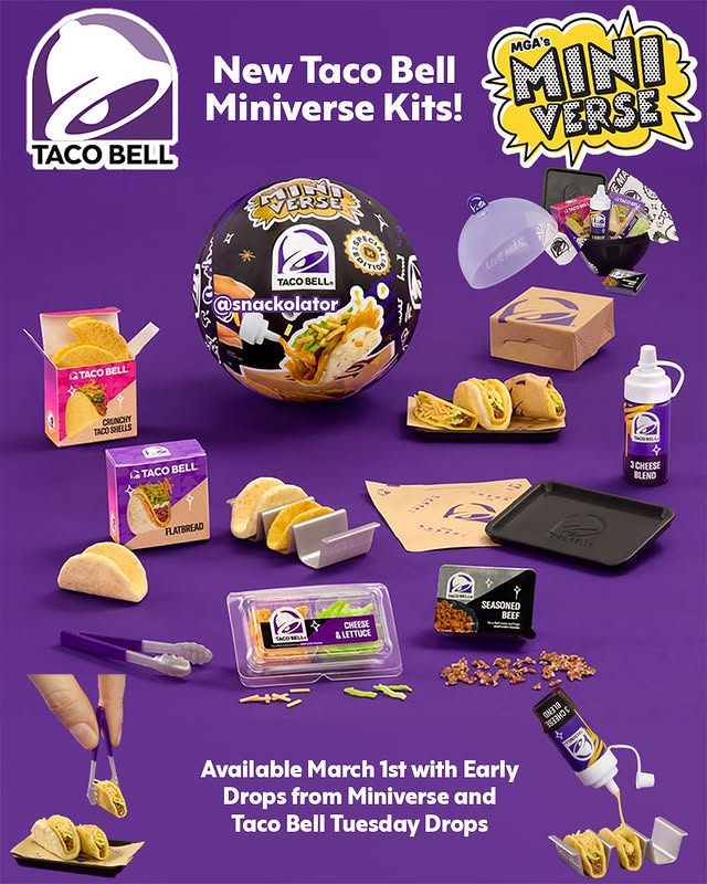 Instagram post by @snackolator for Taco Bell. Caption reads: The only thing as fun as eating Taco Bell is....