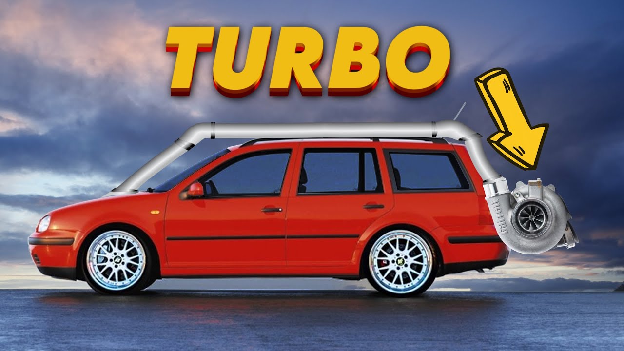 YouTube post by @dzony997 for Mubi.pl. Caption reads: Turbo w bagażniku | Zadziała w seryjnym aucie?.