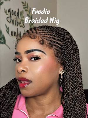 TikTok post by @venusdolls1 for Frodio Hair. Caption reads: [...] @FRODIO has the best braided wig.....