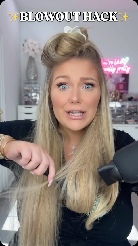 Instagram post by @kellystrackofficial for Sally Beauty. Caption reads: [...] Infrared Thermal Round Brush from....