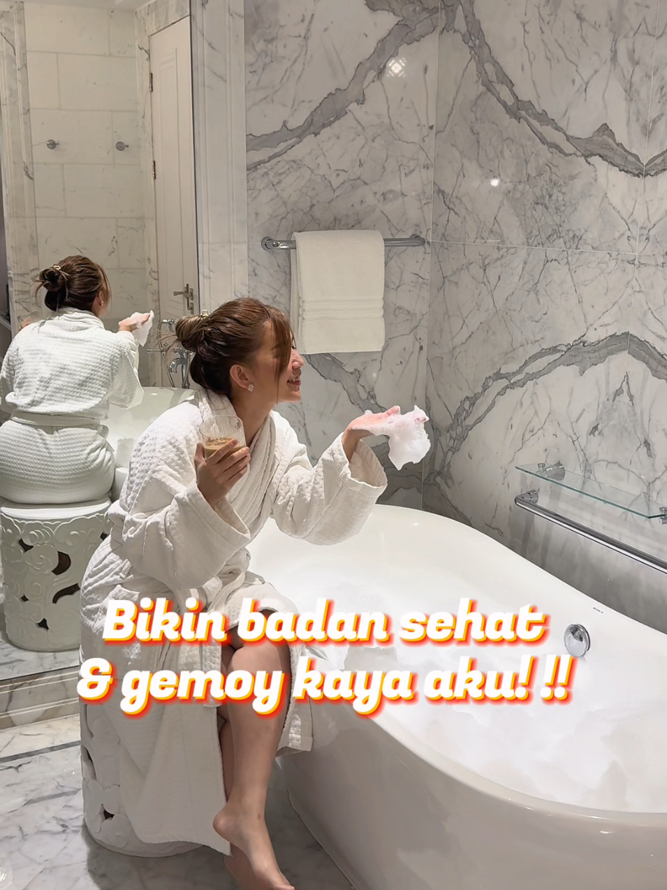 TikTok post by @celyn_arabelle for Wookey Weight. Caption reads: [...] badan kamu sehat & gemoy kaya aku 😍 Wookey....