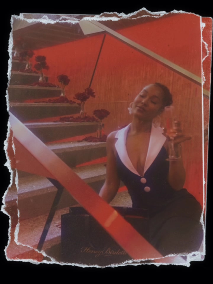 TikTok post by @parkermckennaaa_ for Honey Birdette. Caption reads: [...] little trouble on the side 💋      ....