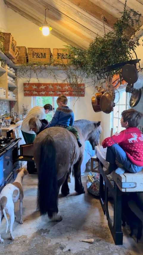 Instagram post by @calliecoles for Waitrose. Caption reads: Chaotic but delicious MINCE PIES and brandy butter....