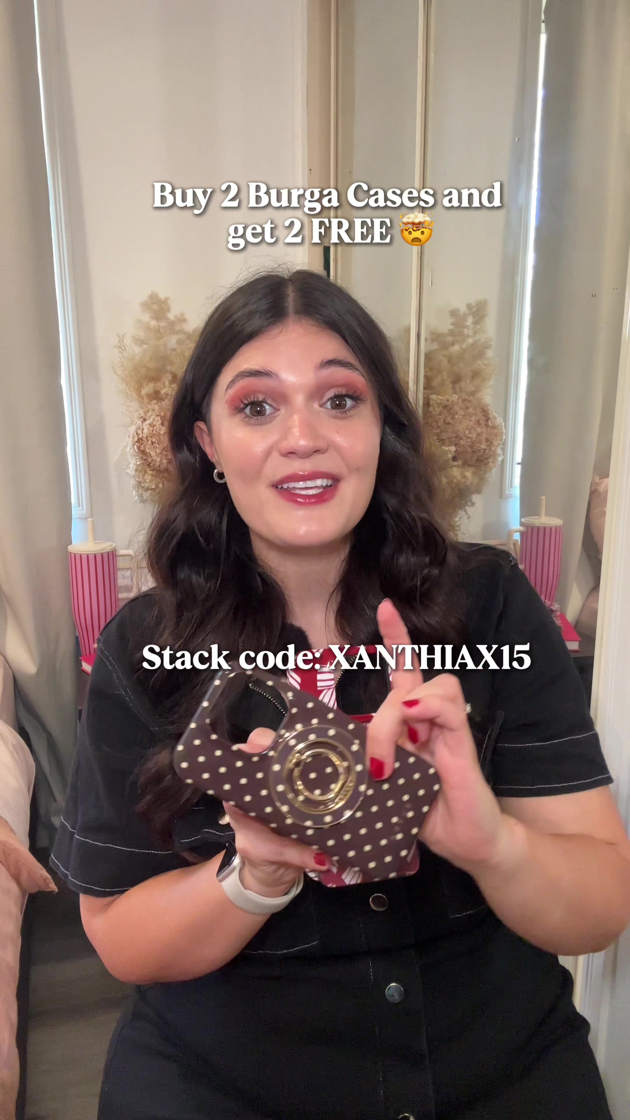 TikTok post by @itsxanthiaa for BURGA. Caption reads: [...] sign to use protection and my choice is....