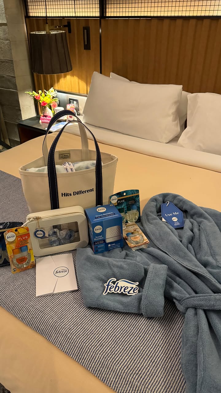 Instagram post by @cedonifrancis for Febreze. Caption reads: A staycation in my city? Count me in!....