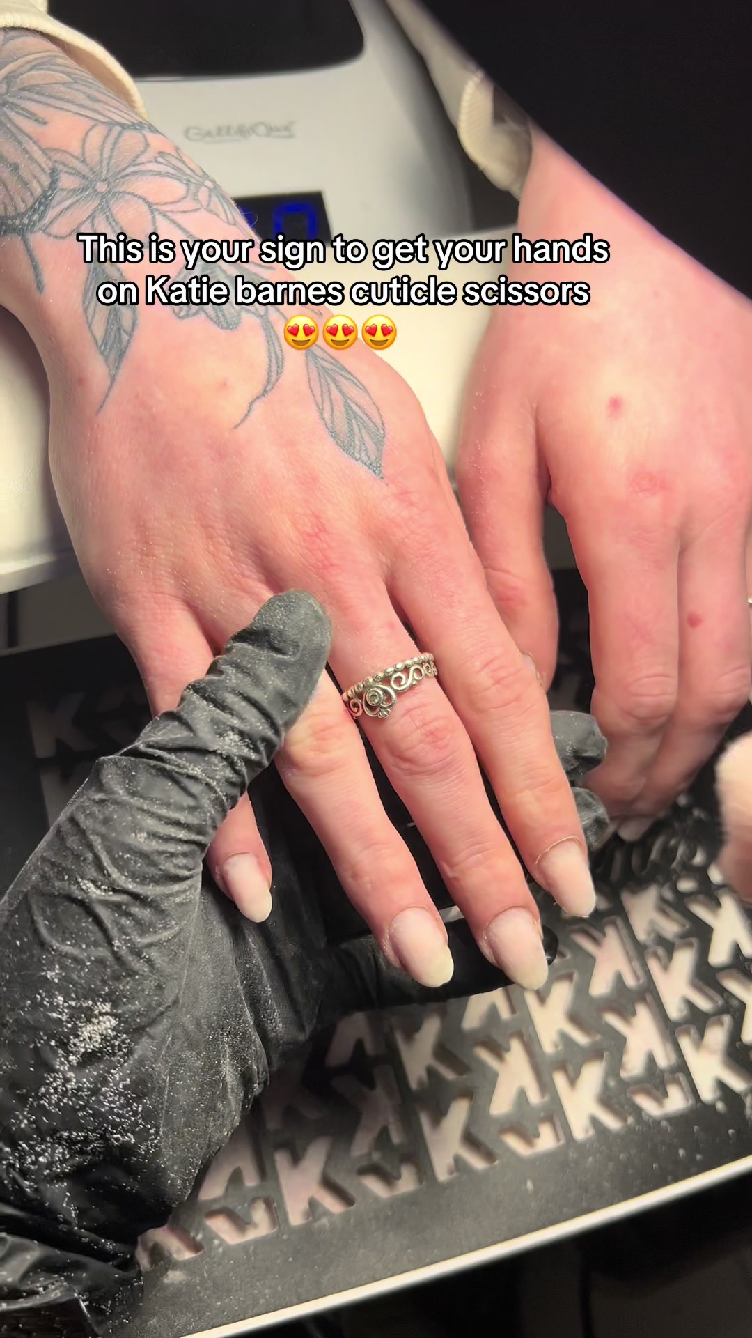TikTok post by @refinedbeauty.k for Katie Barnes Tool Range. Caption reads: Light weight and easy to use ! @Katie Barnes Tool....