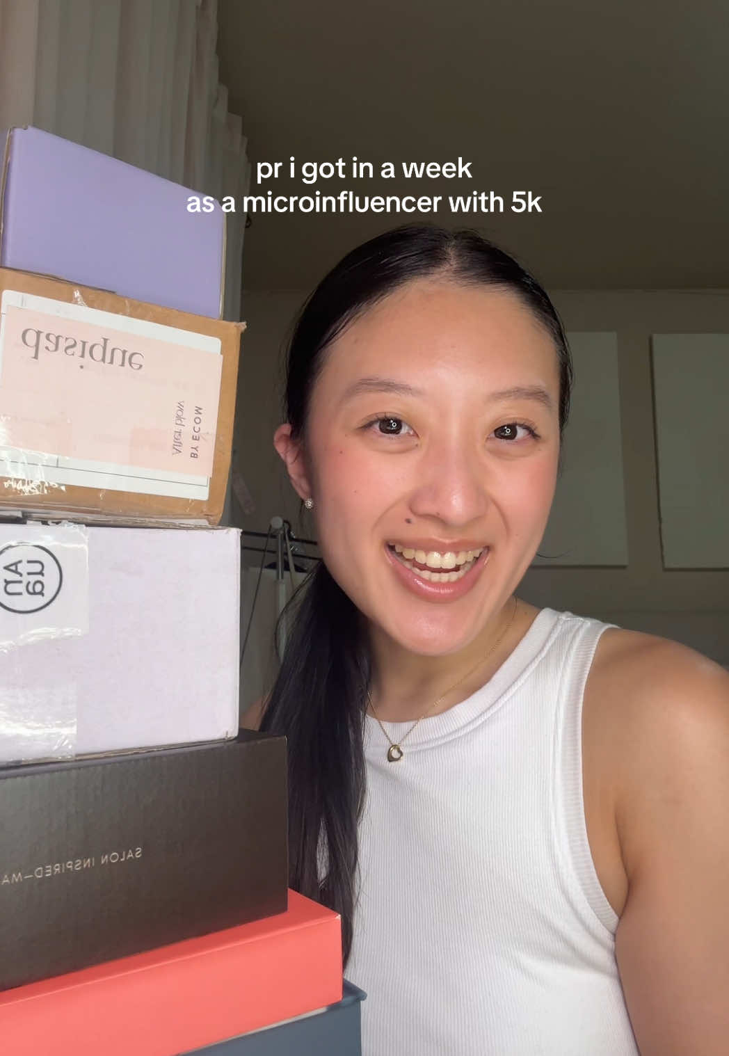 TikTok post by @sincerelylaure for Thayers. Caption reads: pr i got this week as a microinfluencer with 5k🤭....