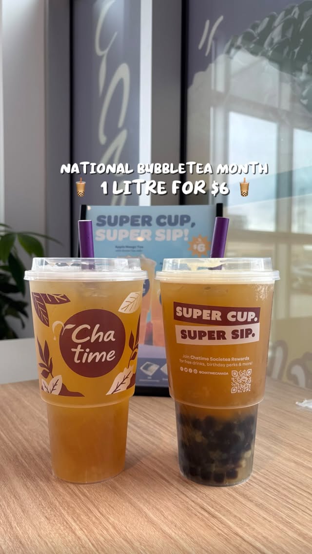Instagram post by @merceebeaucoup for Prestige Worldwide Events - Toronto. Caption reads: 🧋NATIONAL BUBBLETEA MONTH 🧋 @chatimecanada is....
