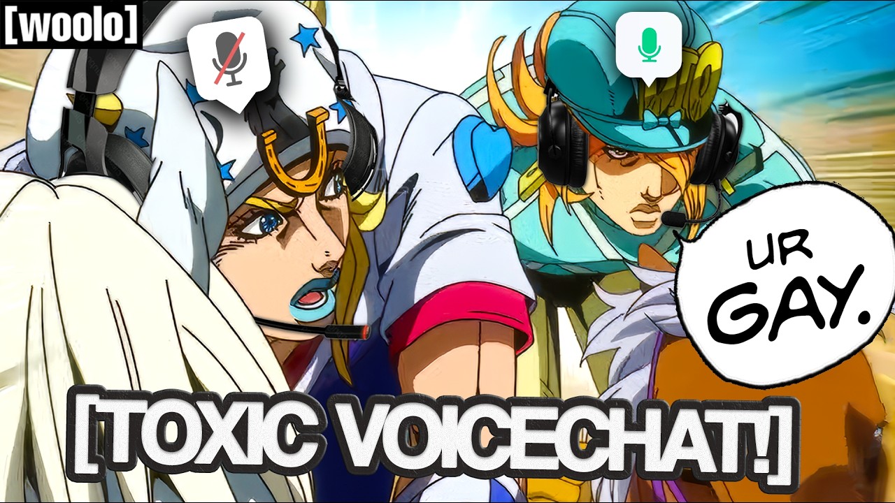 YouTube post by @olawoolo for Gamer Supps. Caption reads: STEEL BALL RUN IN A NUTSHELL!.