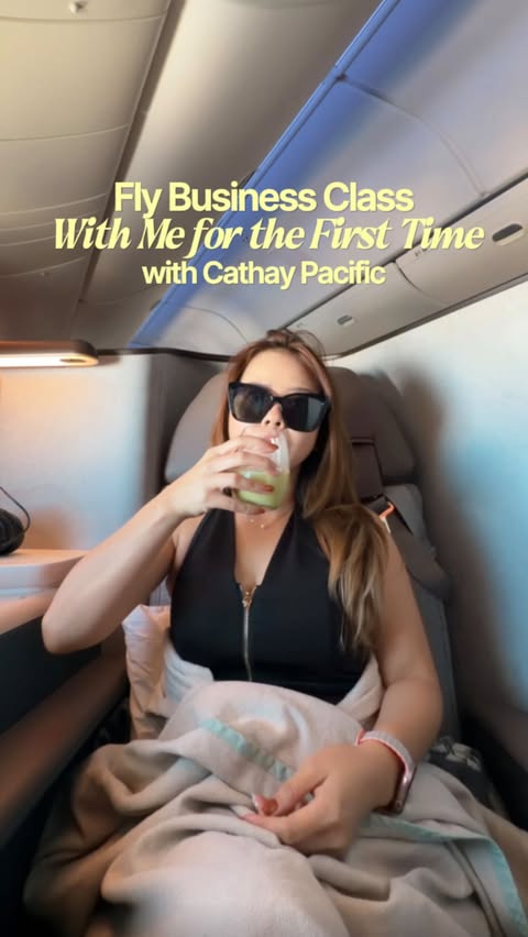 Instagram post by @sherylbiangco for Cathay Pacific. Caption reads: [...] and how great was it to do so with....
