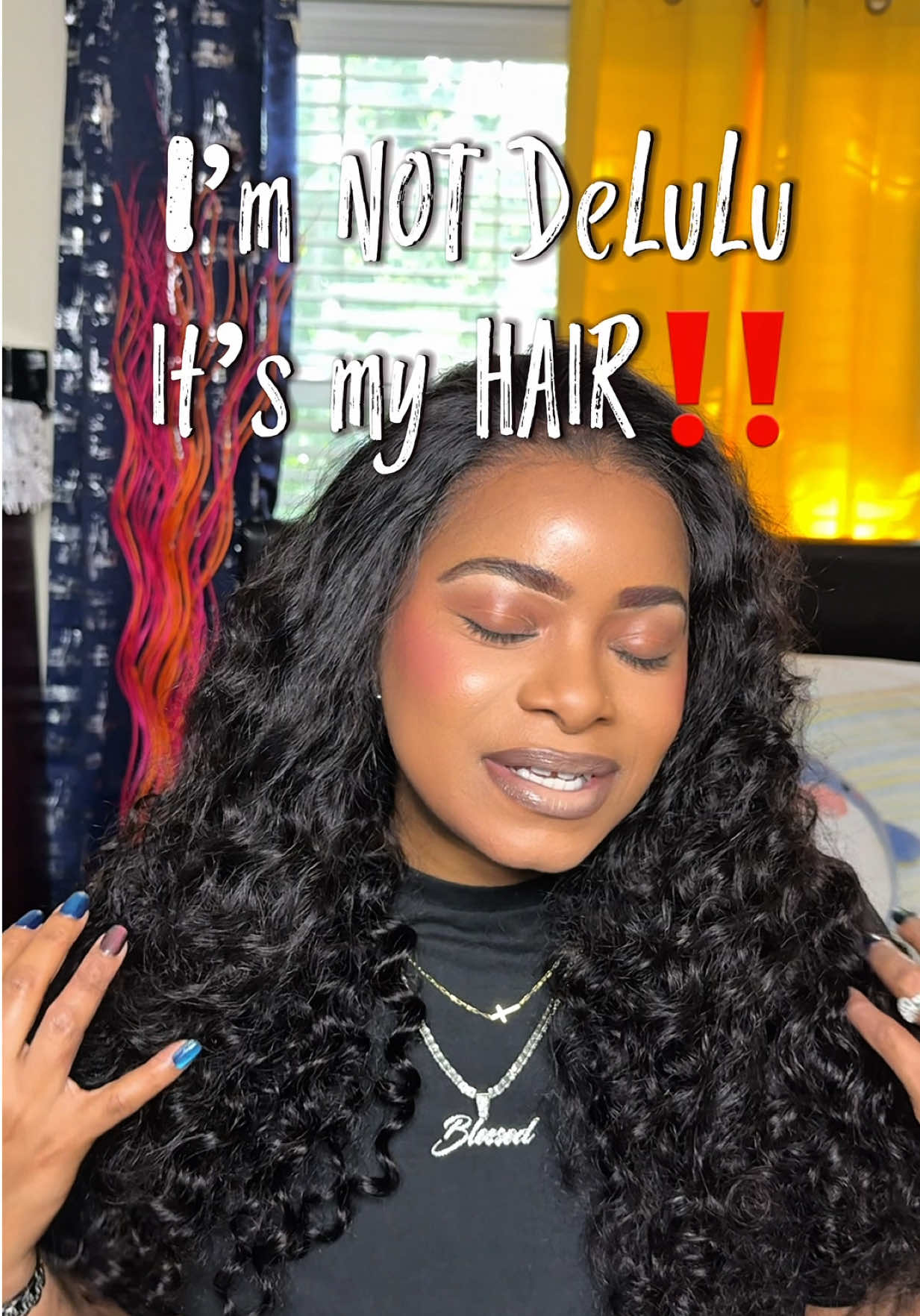 TikTok post by @venusdolls1 for Megalook. Caption reads: This is the Megalook Glueless Deep Wave Wig with....