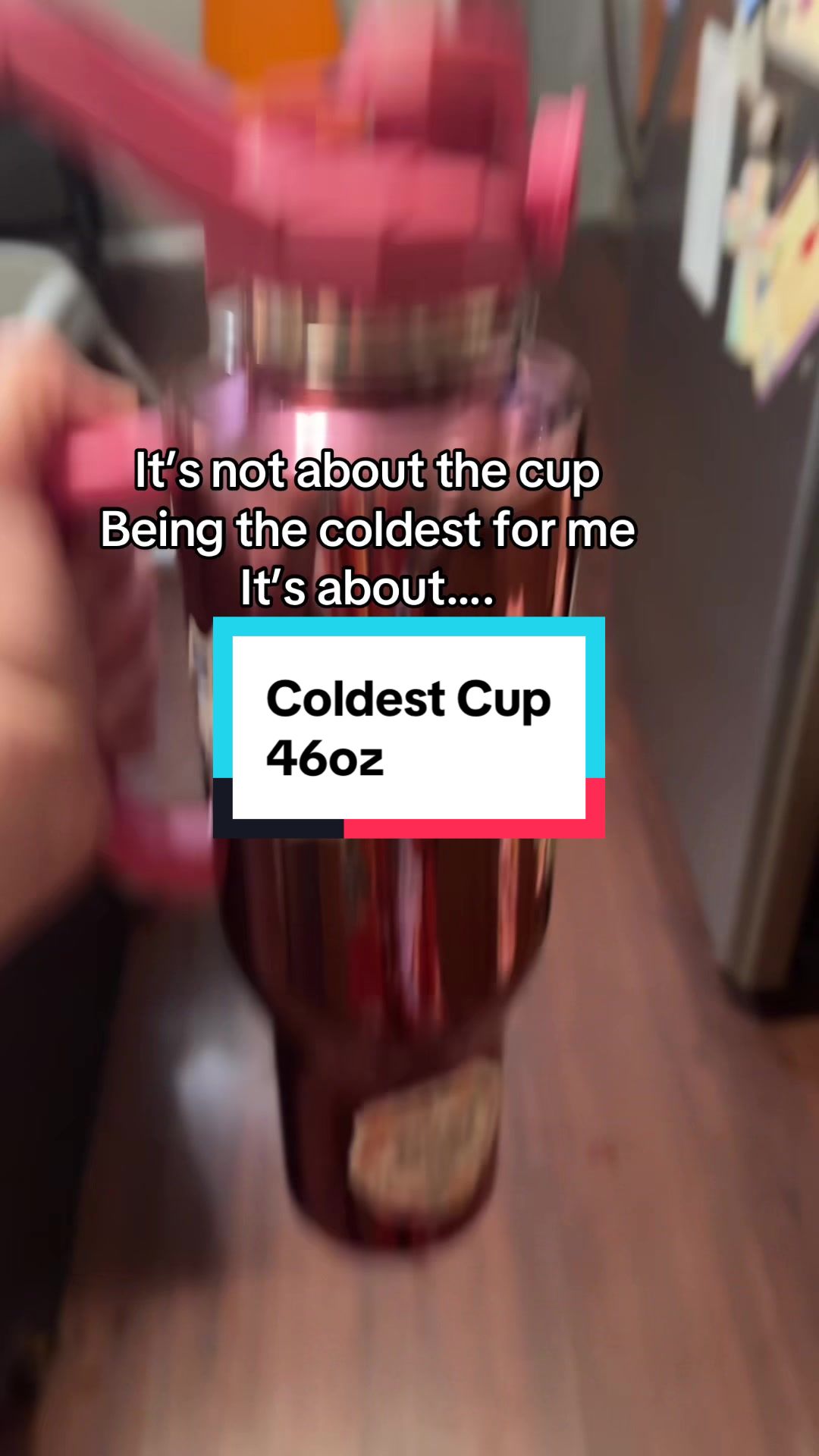 TikTok post by @mamacarrieb for Coldest. Caption reads: COLDEST 46oz Limitless Ultra V8 - 46oz Stainless....