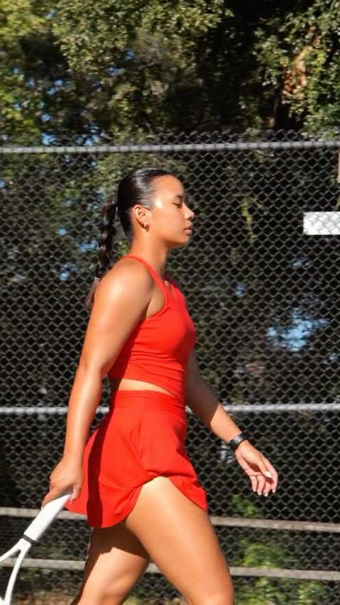 Instagram post by @angelsanti_22 for Pinspark Activewear. Caption reads: My girl and I had the best tennis session today,....