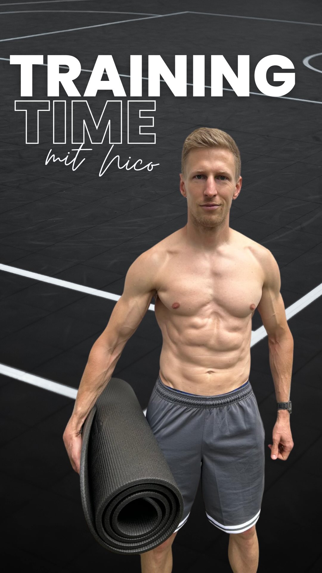 Instagram post by @nico.airone for Men's Health. Caption reads: Summer Sixpack Incoming!
15 Sek. Pause nach jeder....
