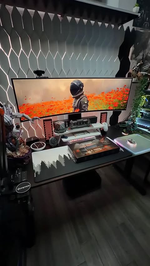 Instagram post by @saifears for Quntis. Caption reads: [...] huge difference in a workspace, and the....