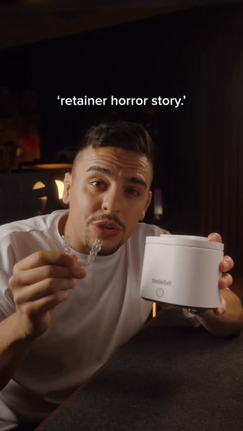 Instagram post by @camachooo for SmileDirectClub. Caption reads: #ad Don’t have your own retainer horror story....