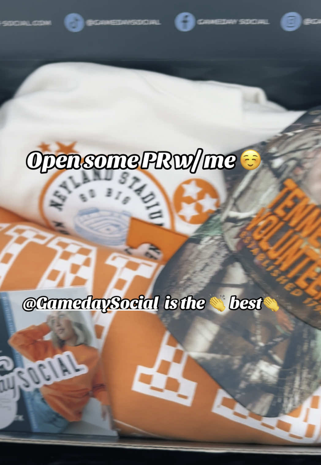 TikTok post by @mac_whittaker for Gameday Social. Caption reads: All of this is just perfect! @Gameday Social Go....