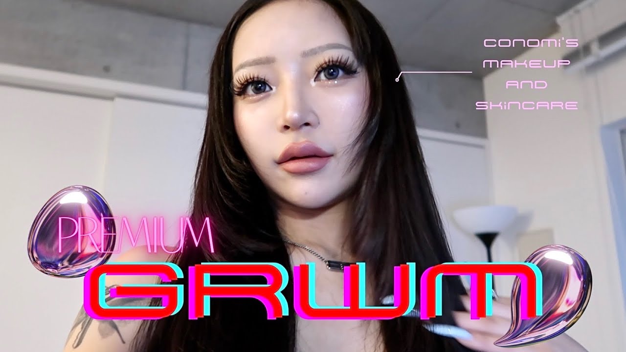 YouTube post by @conomichannel6594 for Qoo10. Caption reads: [Best of grwm] A major irritating incident breaks....