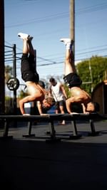 Instagram post by @prove_it for Bleacher Report. Caption reads: Partner Bench Work🔥 Utilize benches to get....