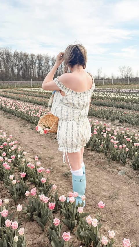 Instagram post by @christina_cord for KEYTH. Caption reads: She’s a Spring Girl 🤍🌷🩵🧺 ✨@keythofficial....