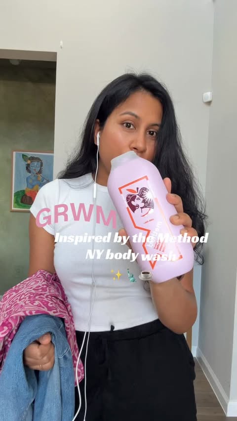 Instagram post by @foodfashionandchill for method. Caption reads: Outfit inspired by @methodproducts New York body....
