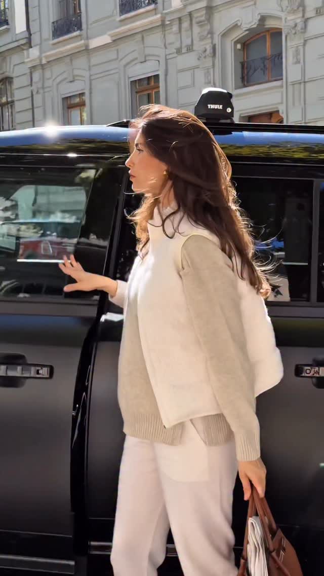 Instagram post by @gigischmitz_ for Falconeri. Caption reads: Starting the day light + cozy in....