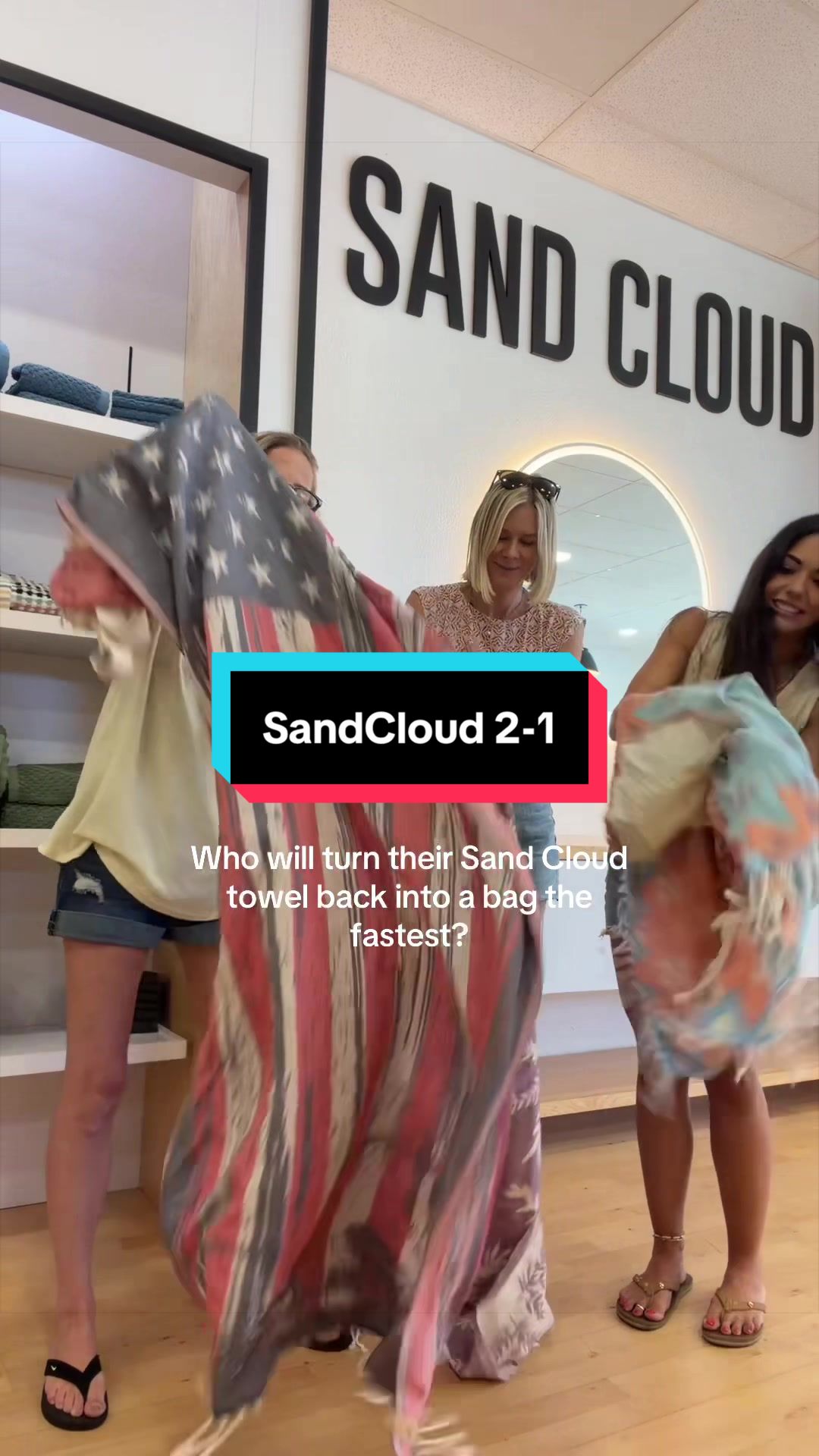 TikTok post by @danie_does_tiktok for Sand Cloud. Caption reads: [...] combo you’ll wish you’d found sooner…@Sand....