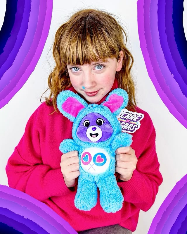 Instagram post by @dear_mummy for Basic Fun!. Caption reads: [...] #previouslygifted #carebearscollector....