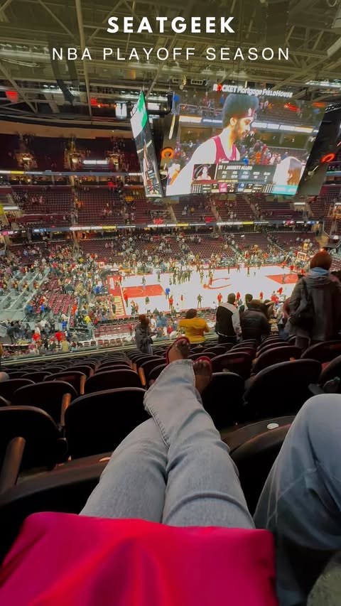 Instagram post by @signedbyaissatou for SeatGeek. Caption reads: [...] the energy of an NBA playoff game, and....