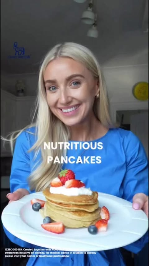 Instagram post by @sineadodonovan_ for Novo Nordisk. Caption reads: AD These pancakes keep you fuller longer! Get the....