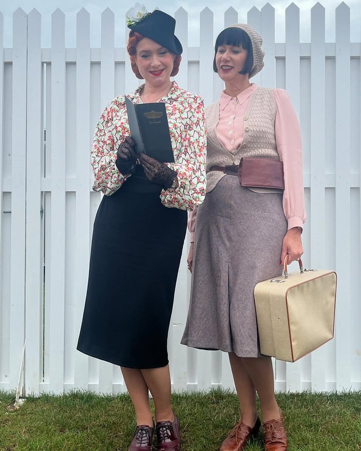 Instagram post by @the_vintage_tourists for The House of Foxy. Caption reads: [...] to be showcasing some of the @thehouseoffoxy....