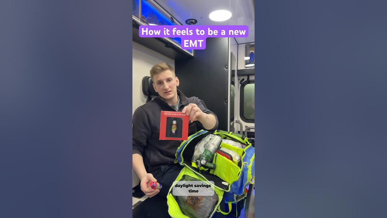 YouTube post by @WhatsGood24-7 for 5-hour ENERGY. Caption reads: How it feels to be a new EMT.