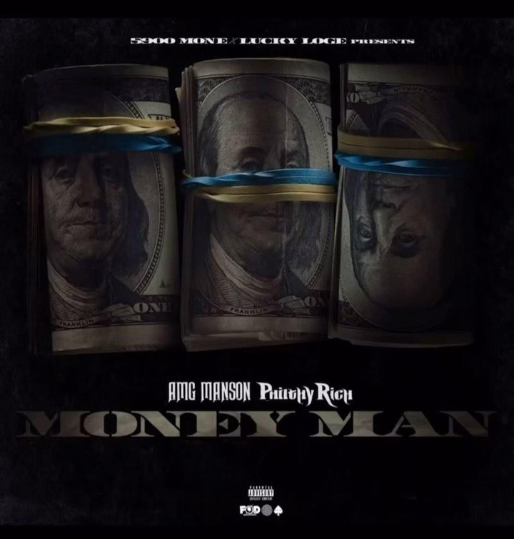 Instagram post by @amgmanson for Interscope Records. Caption reads: MONEY MAN ft @philthyrichfod “I KEEP IT UP TOP ,....