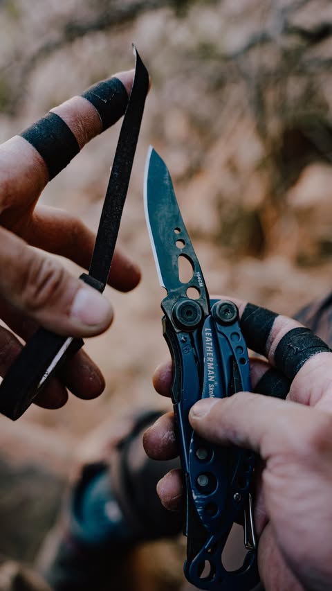 Instagram post by @catlikeacat for Leatherman. Caption reads: The gear head in me is raging over the....