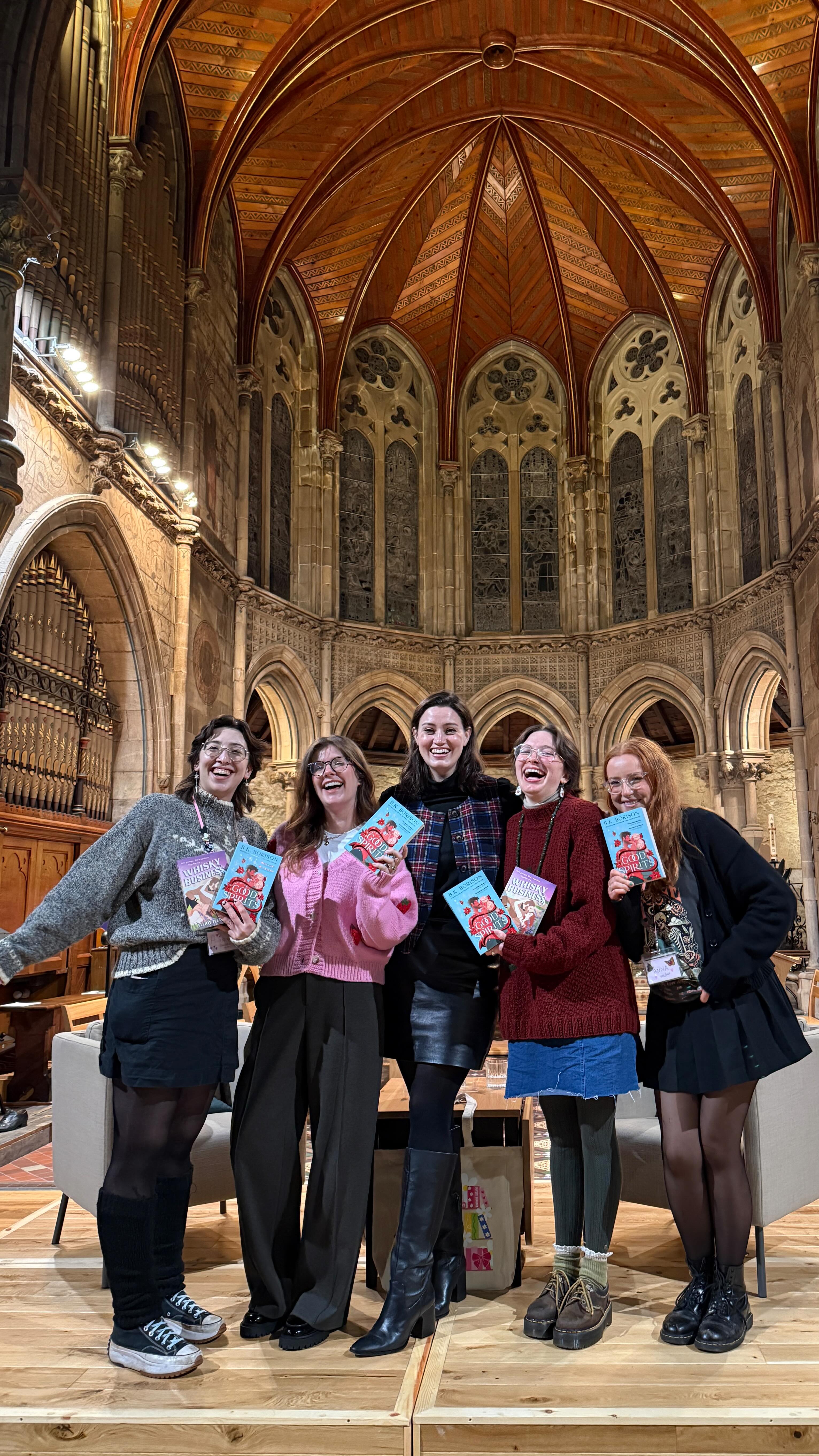 Instagram post by @authorbkborison for HarperCollinsUK. Caption reads: B.K. Borison’s first ever UK book tour in 90....