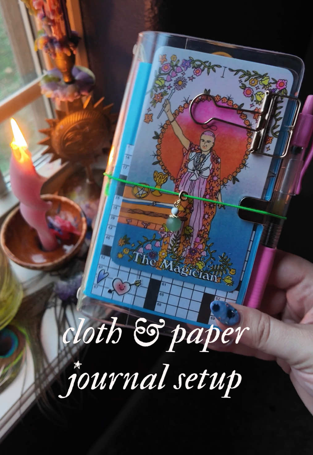 TikTok post by @midnightquilled for Clothandpaper. Caption reads: @Cloth & Paper sent over their Pocket Plus journal....